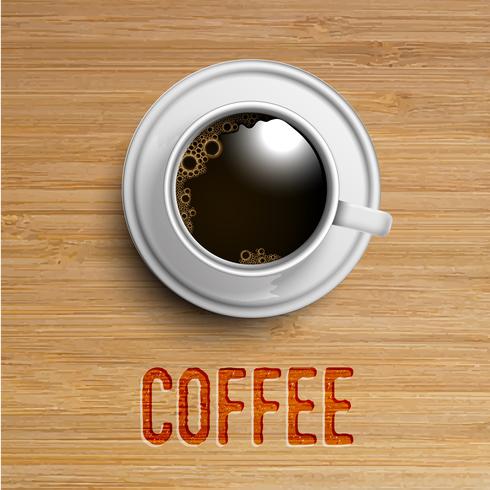 Ein realistischer Tasse Kaffee, Vektor