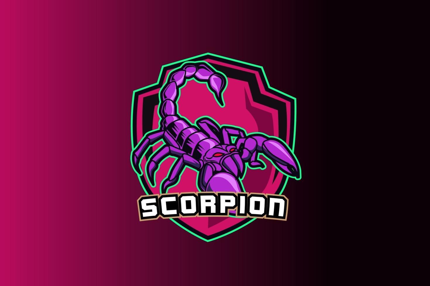 Skorpion E-Sport-Team-Logo-Vorlage vektor