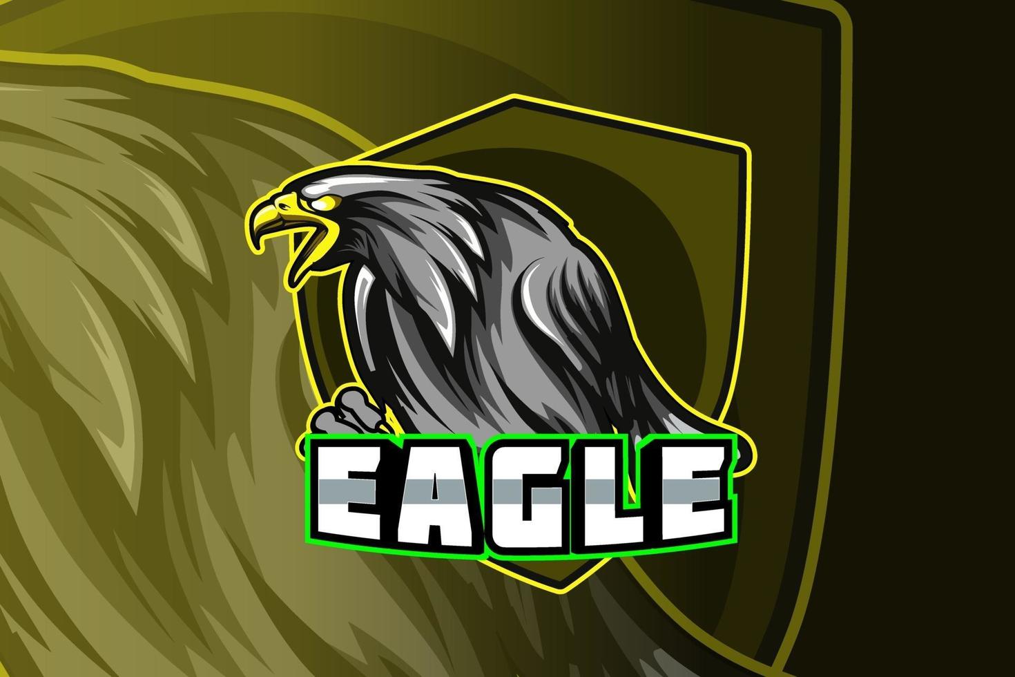 eagle esport och sport maskot logotypdesign vektor