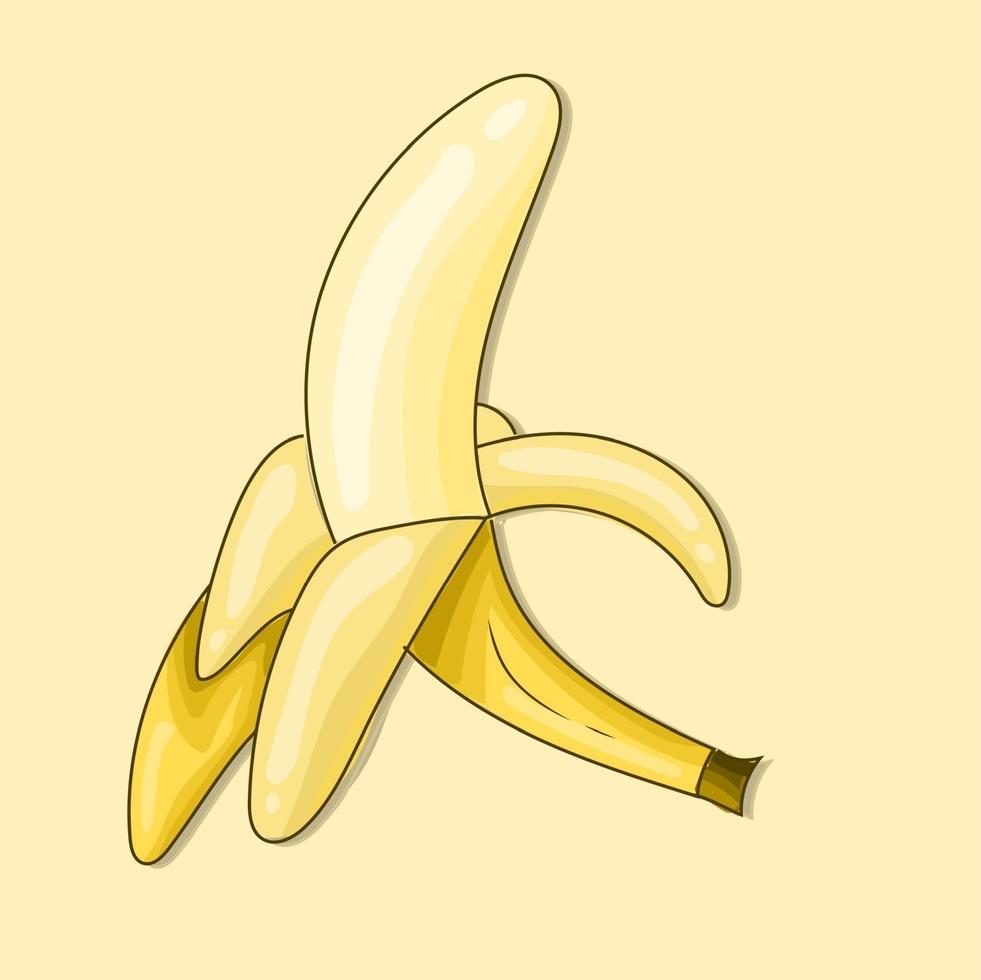 gelbe banane illustration frisches obst vektor eps isoliert
