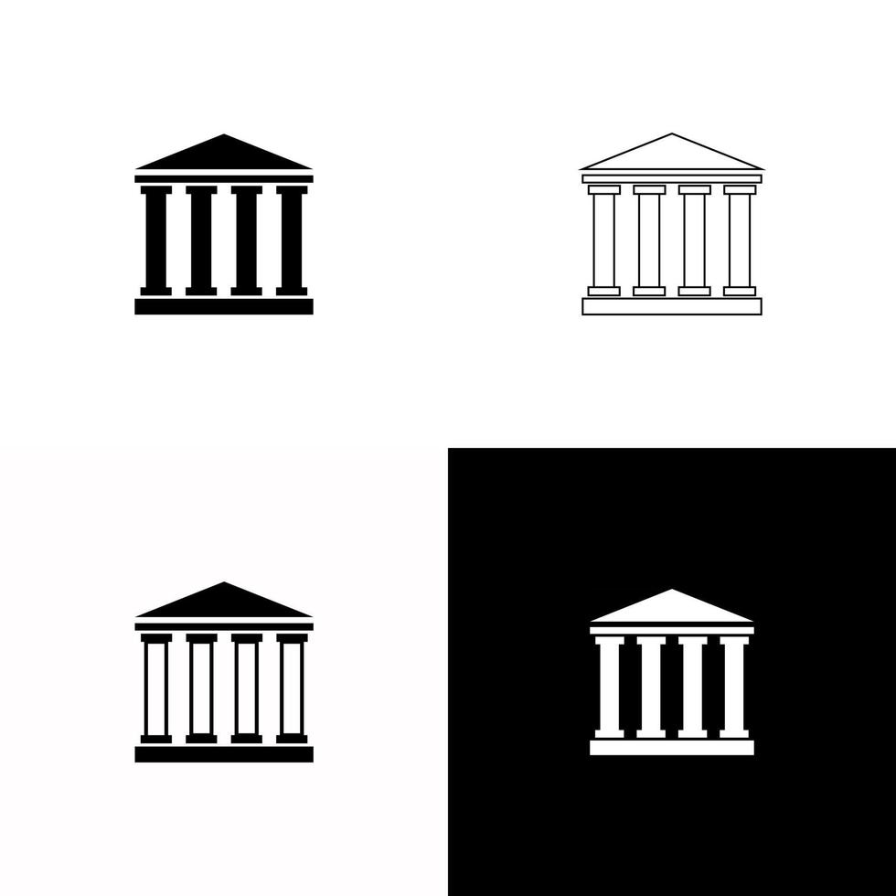 Museumszeichen. Symbol, Symbol. Kunstgalerie-Logo. urbane Architektur. vektor