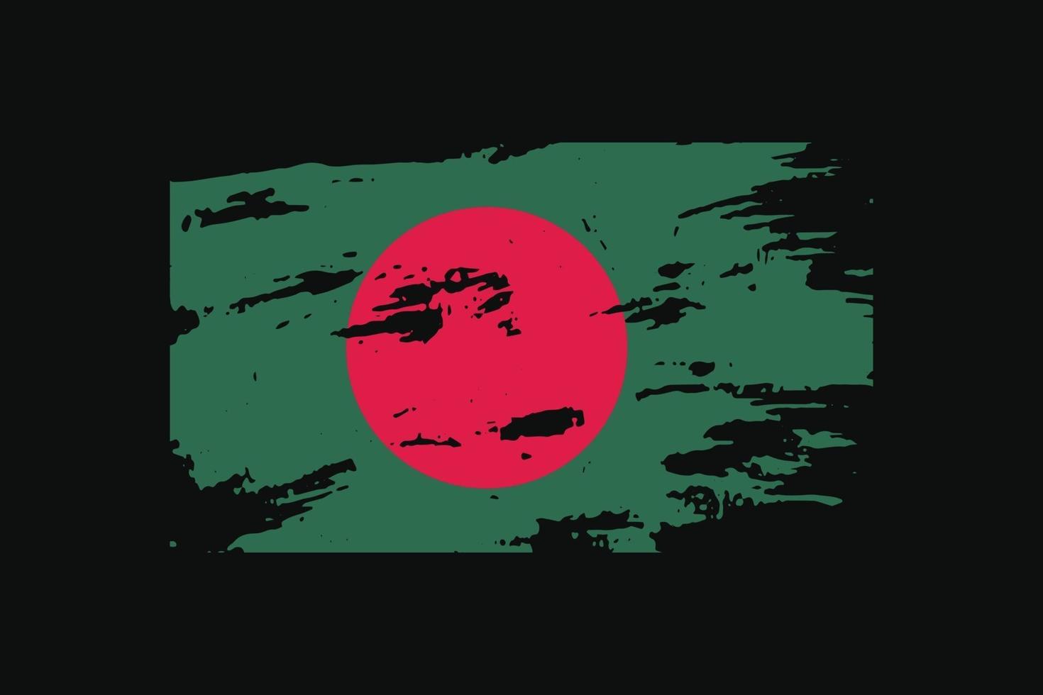 Grunge-Stil Flagge von Bangladesch. Vektor-Illustration. vektor