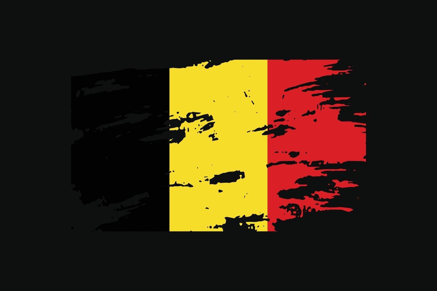 Grunge-Stil-Flagge von Belgien. Vektor-Illustration. vektor