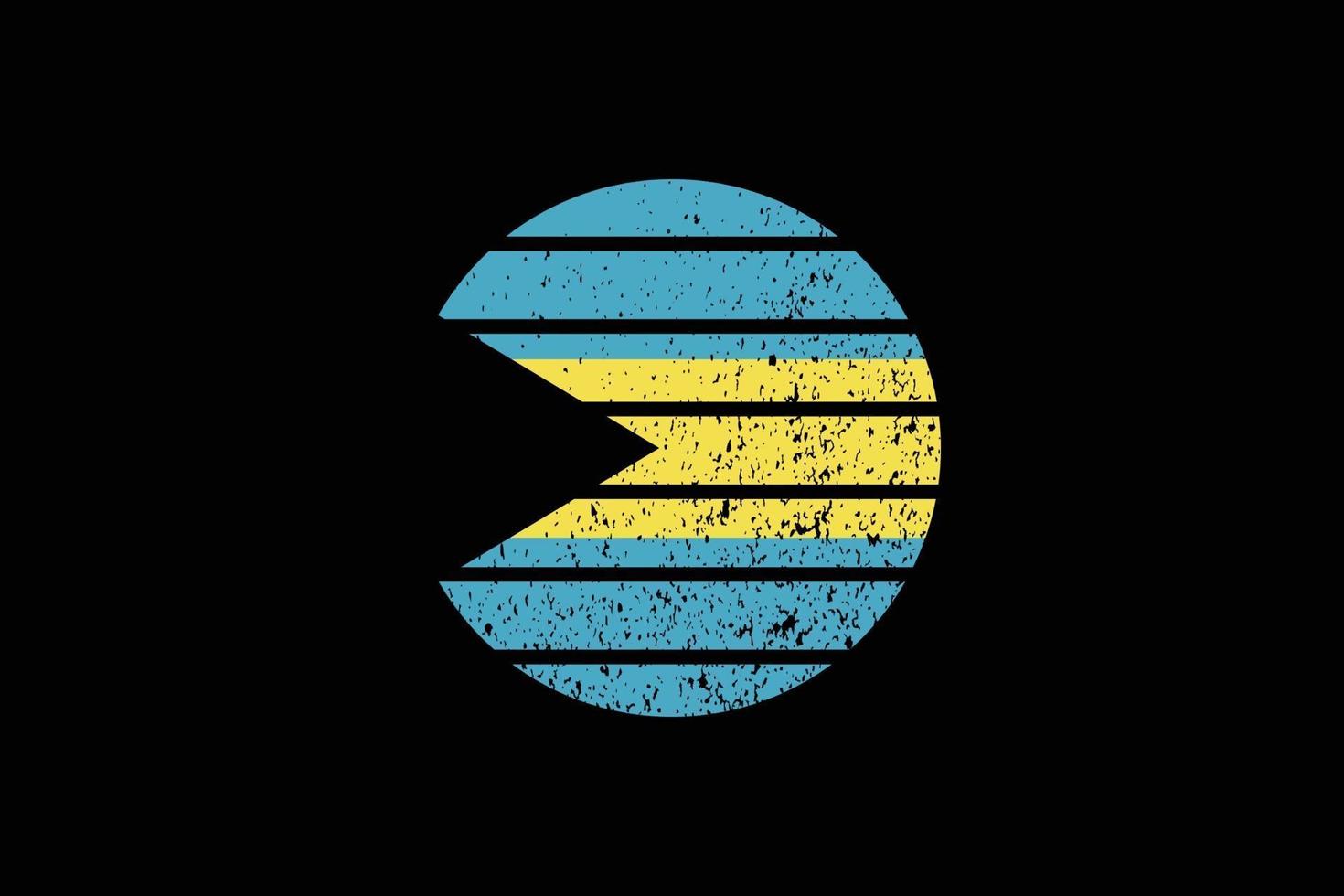 Grunge-Stil-Flagge der Bahamas. Vektor-Illustration. vektor
