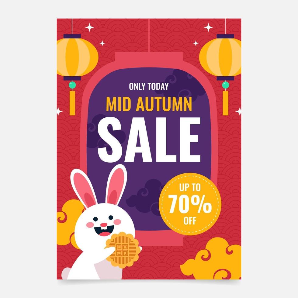 Mitte Herbst Sale Poster vektor