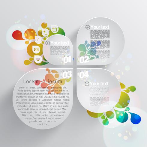 Färgrik mall för reklam, vektor illustration
