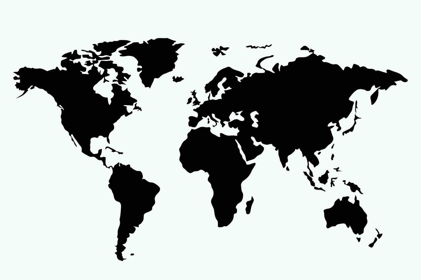 schwarz Welt Karte vektor