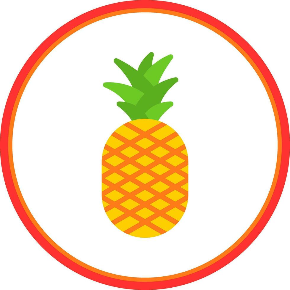 Ananas-Vektor-Icon-Design vektor