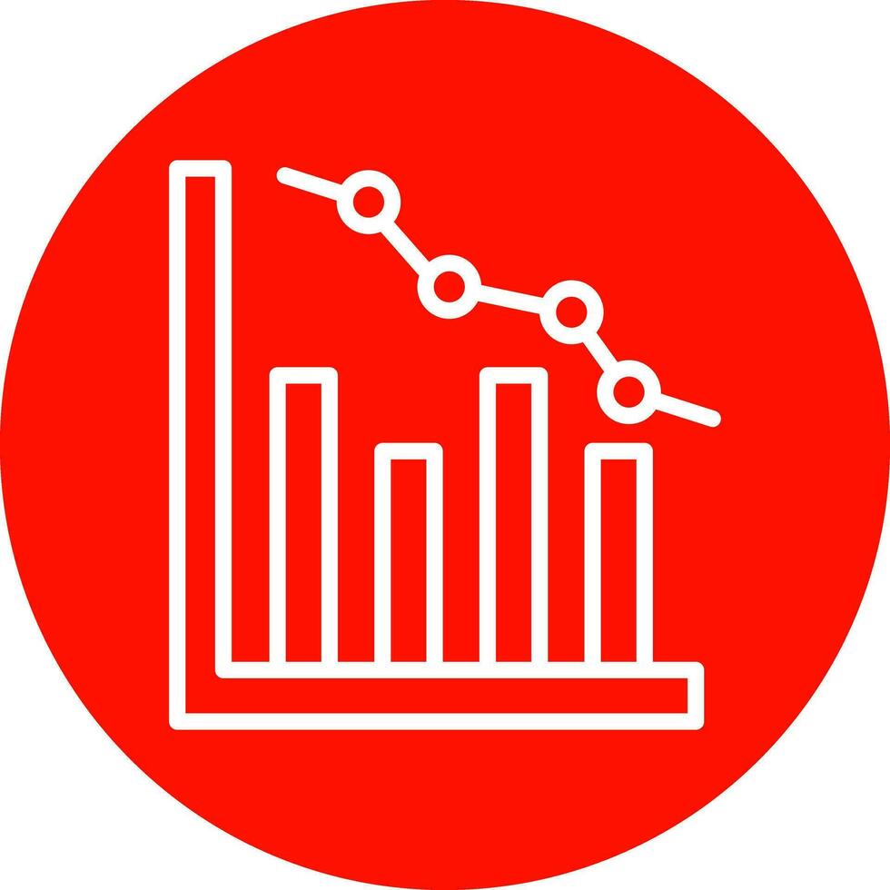 wirtschaftlich Abschwung Vektor Symbol Design