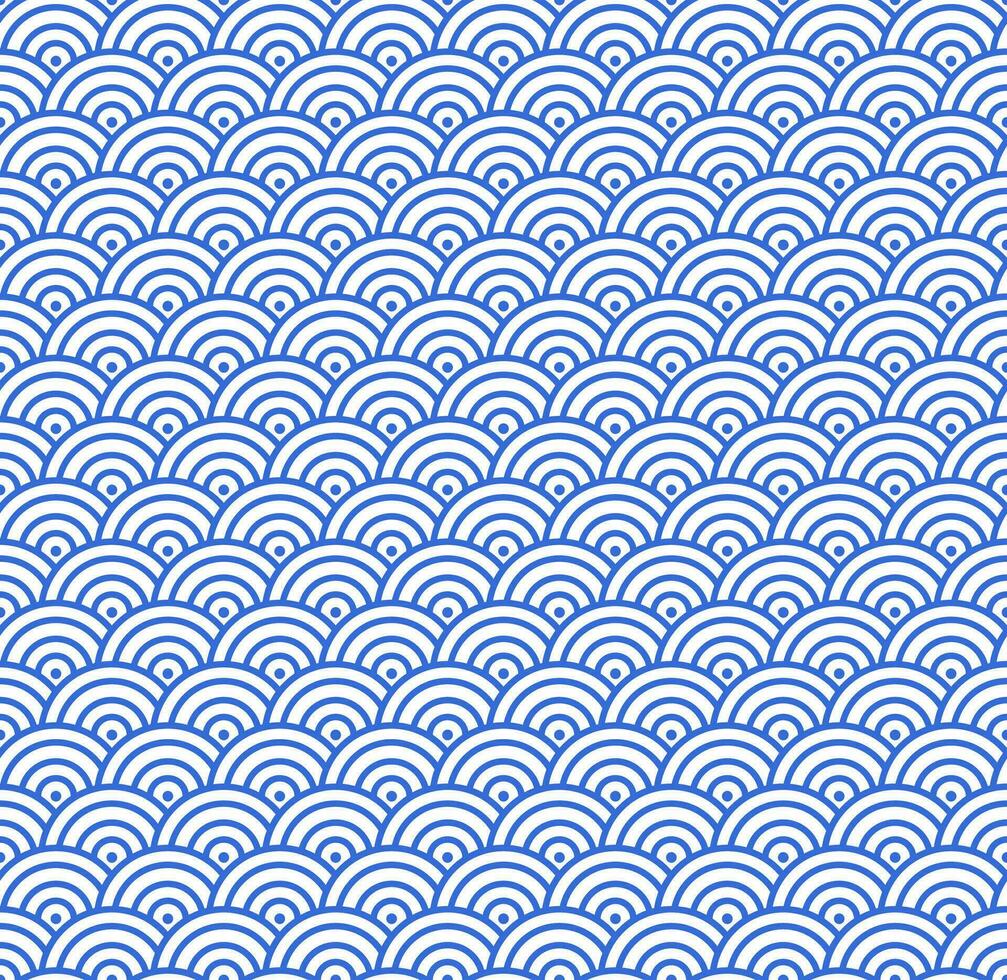 nahtlos abstrakt Blau Welle Muster japanisch Tradition Stil. Stoff Textur retro dekorativ Hintergrund. Chinesisch traditionell orientalisch Ornament Hintergrund, Blau Wolken Muster nahtlos Illustration vektor