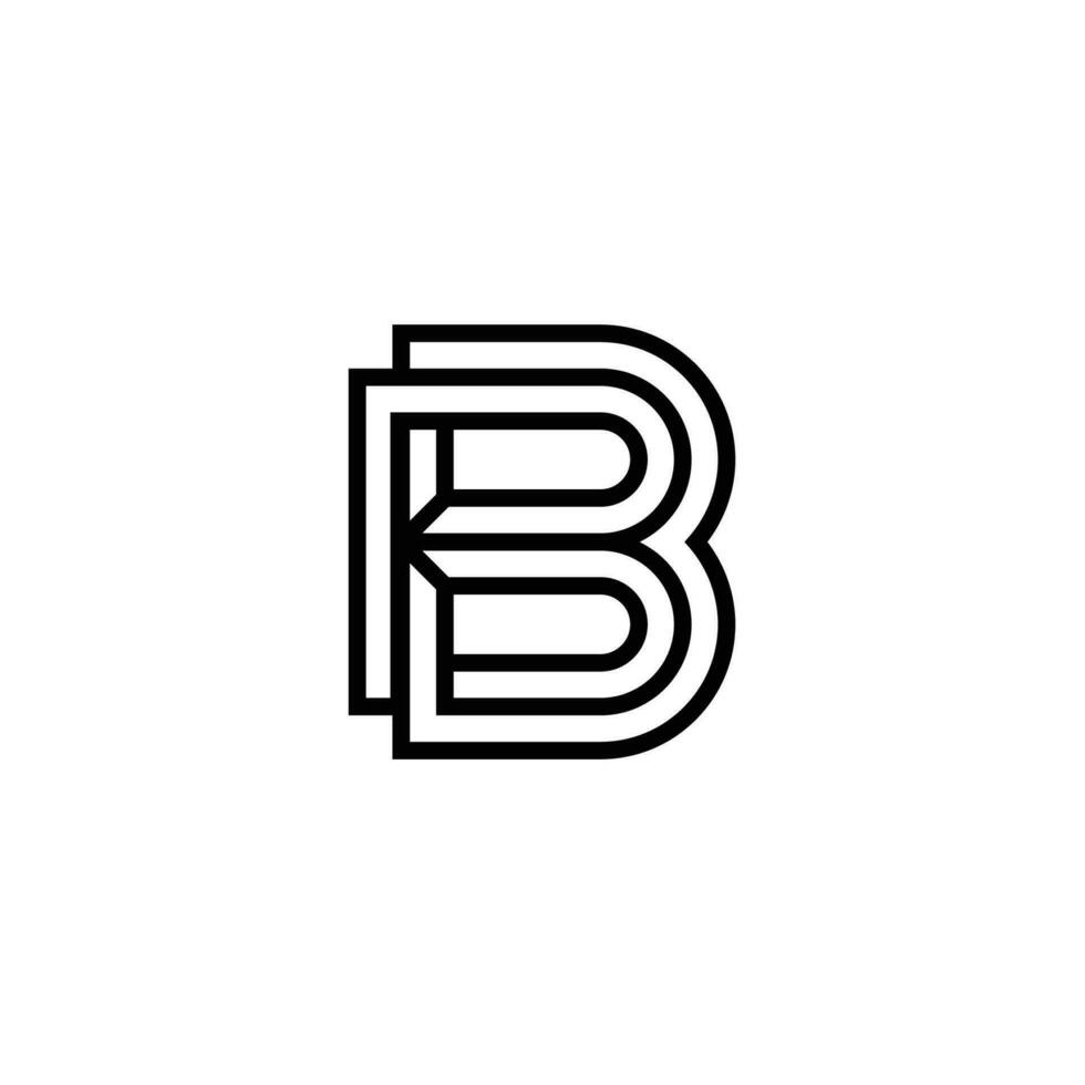 modern und elegant b Brief Logo gemacht von ordentlich Linien. vektor