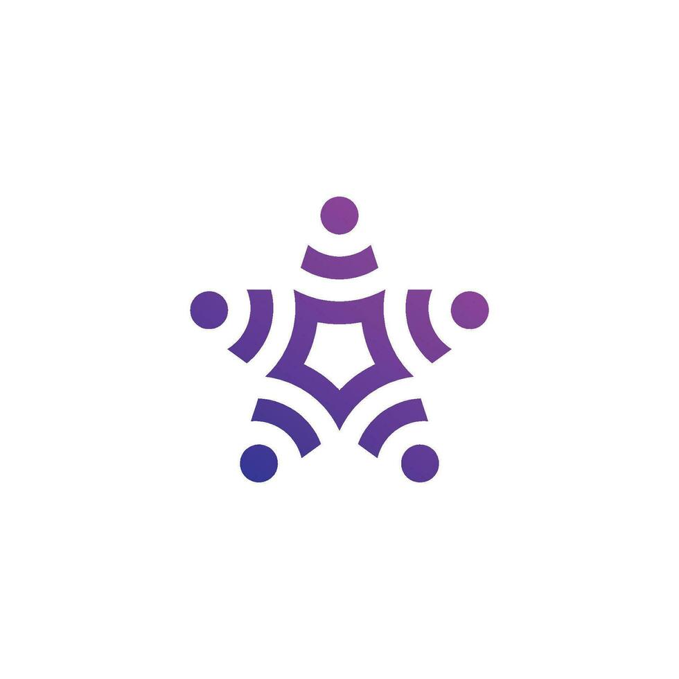 stjärna wiFi förbindelse logotyp. vektor