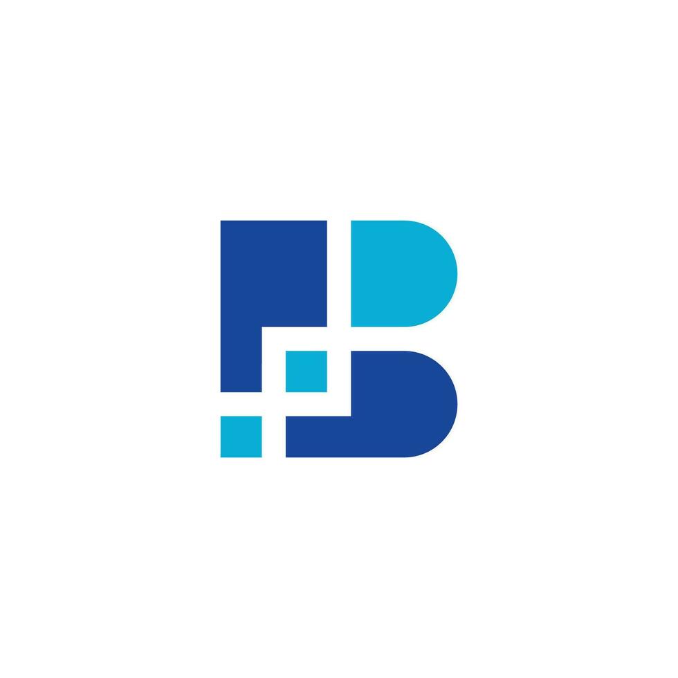 Initiale Brief b Logo. b Pixel modern Logo vektor