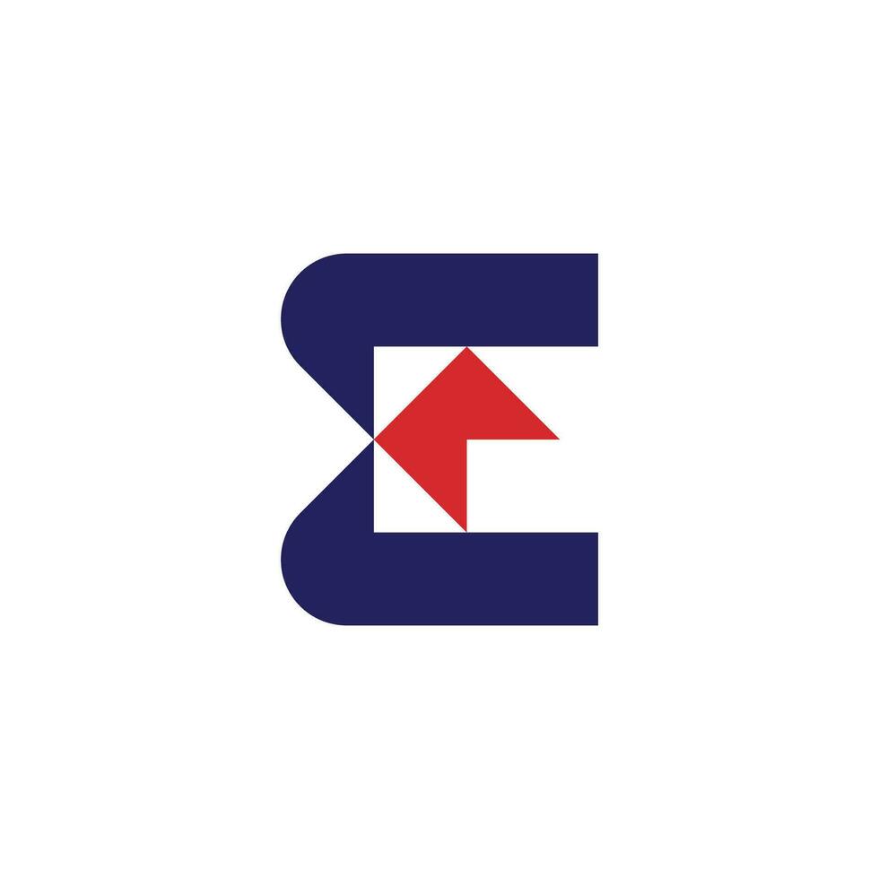 Brief e Lesezeichen Logo. modern und einfach Lesezeichen Zeichen Logo. vektor