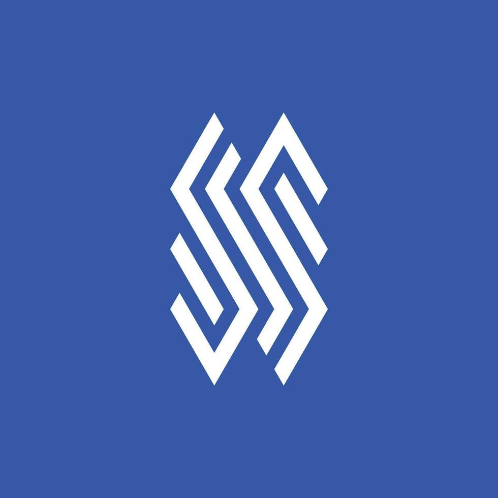 diagonal Brief s Linien modern Logo vektor