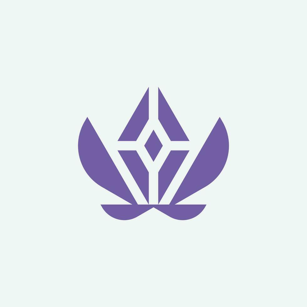 modern Raffinesse Lotus Diamant Logo vektor