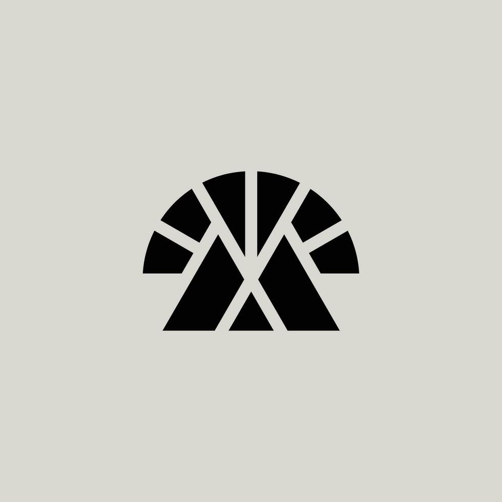 modern och djärv berg Sol ljus logotyp vektor