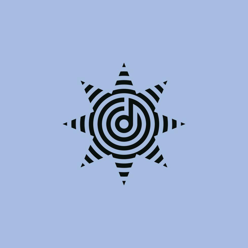 modern Star Musik- Klang Signal Logo vektor
