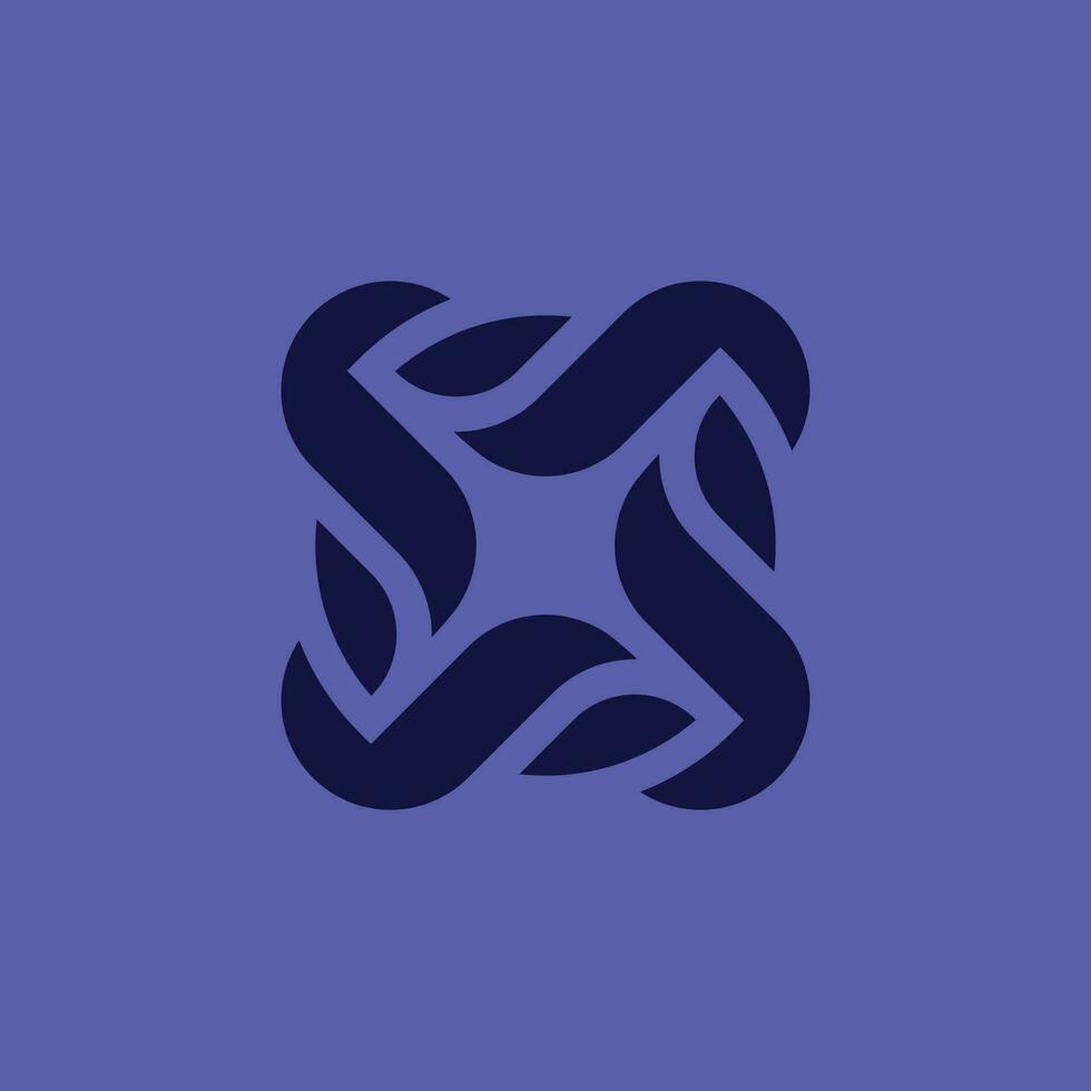 abstrakt Star kreisförmig Strudel gestalten Technologie Logo vektor