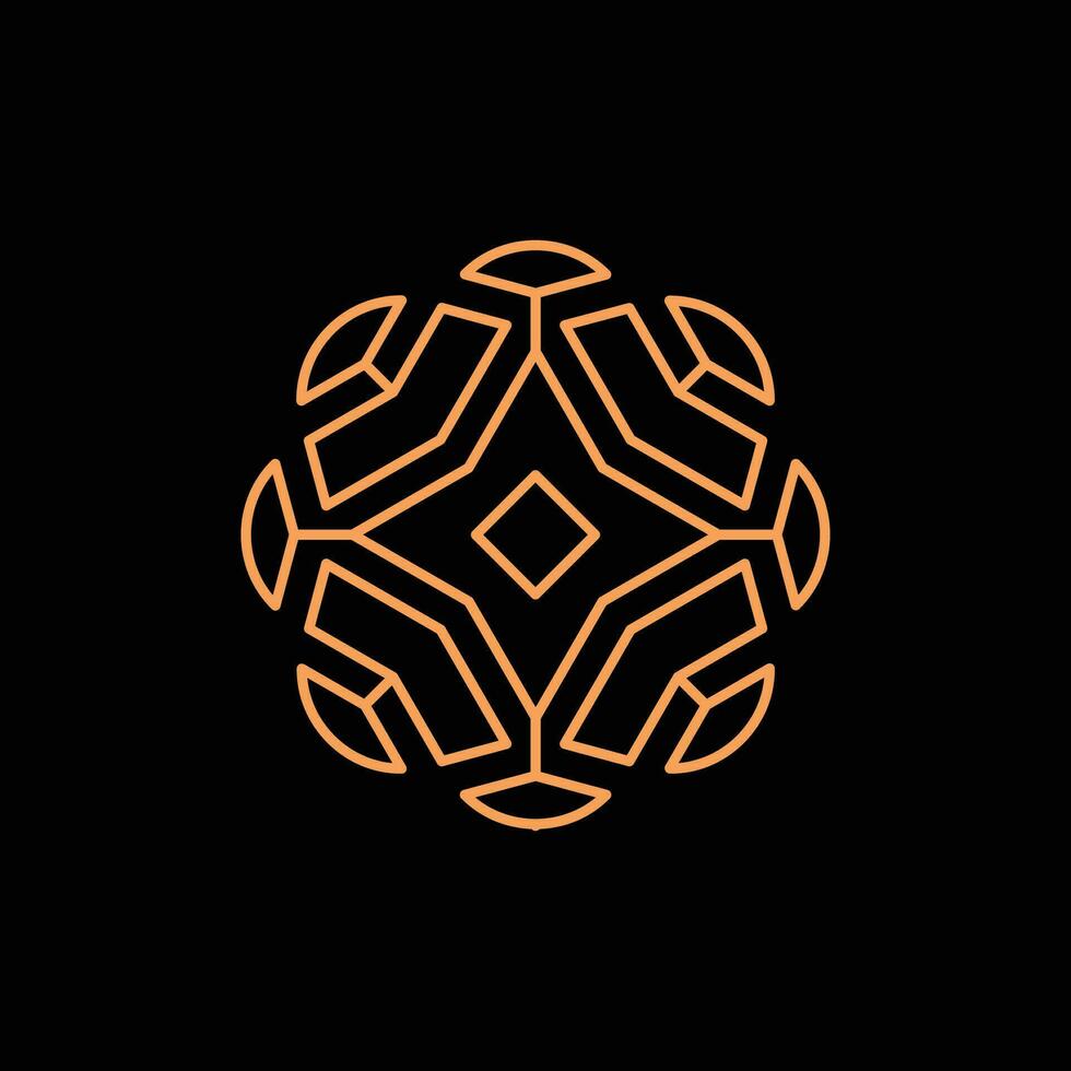 abstrakt geometrisk stjärna blomma modern logotyp vektor