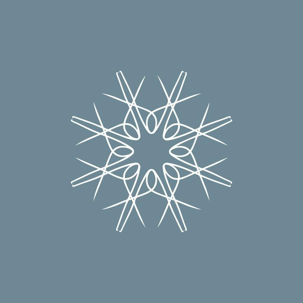 abstrakt Weiß und grau Blumen- Mandala Logo. geeignet zum elegant und Luxus Zier Symbol vektor