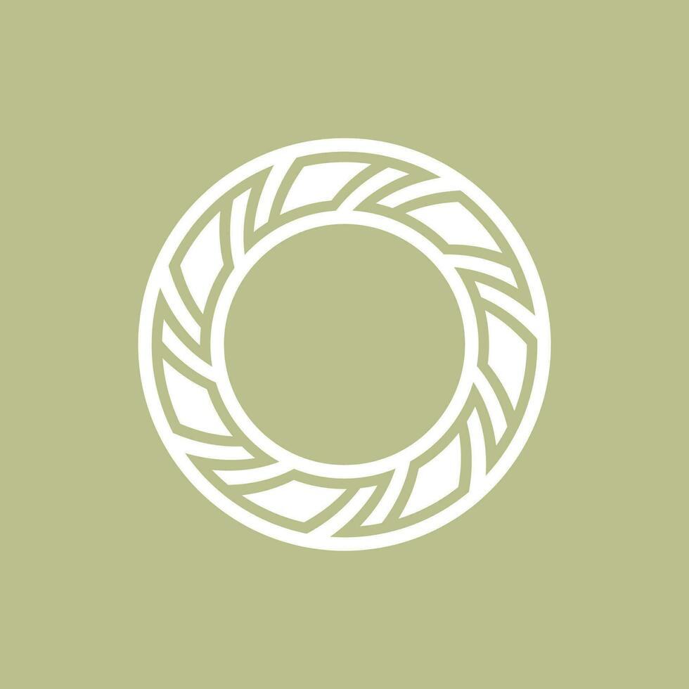 elegant kreisförmig Zier Rahmen Emblem vektor