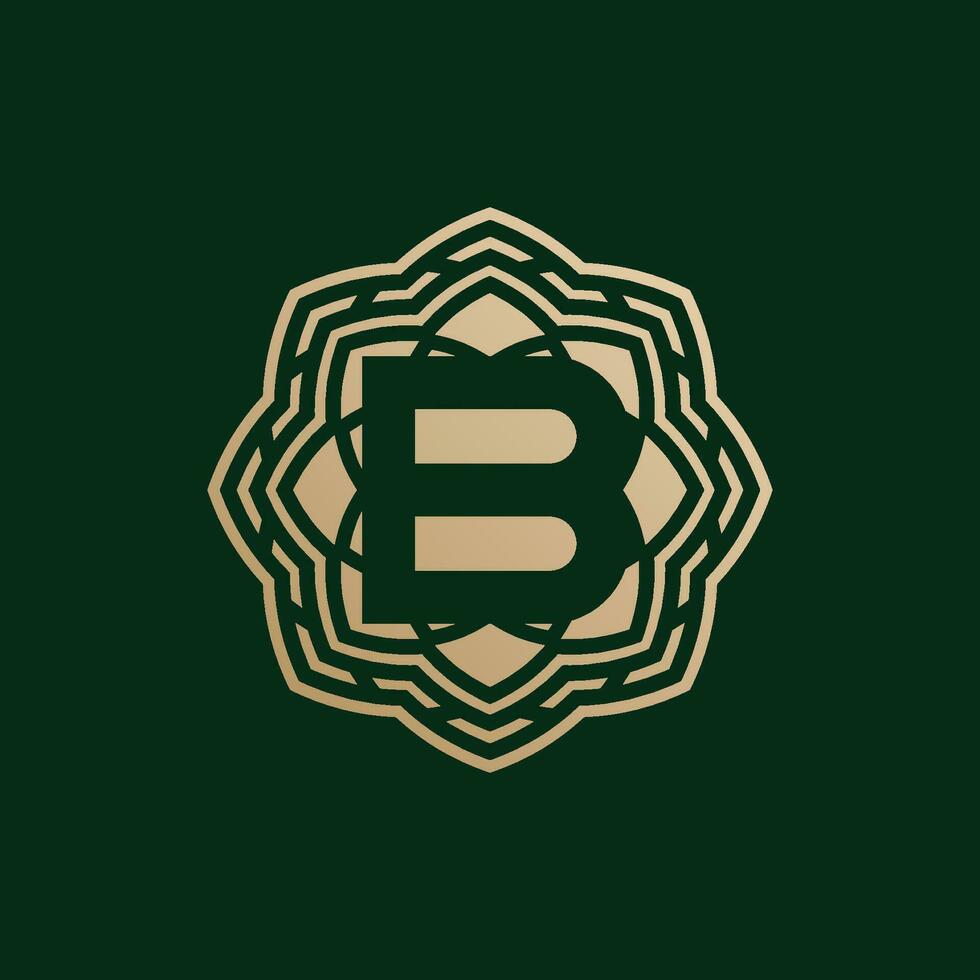 elegant und Prämie Initiale Brief b symmetrisch Technologie Blumen- Logo vektor