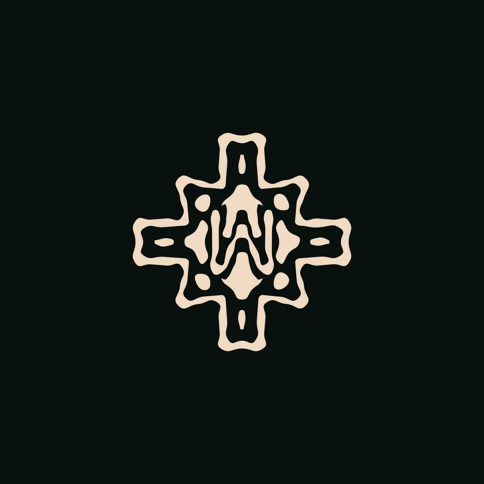 Initiale Brief w Logo. einzigartig Stamm ethnisch Ornament uralt Emblem vektor