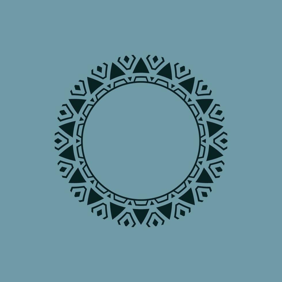 abstrakt konst dekorativ cirkel dekorativ mönster ram vektor