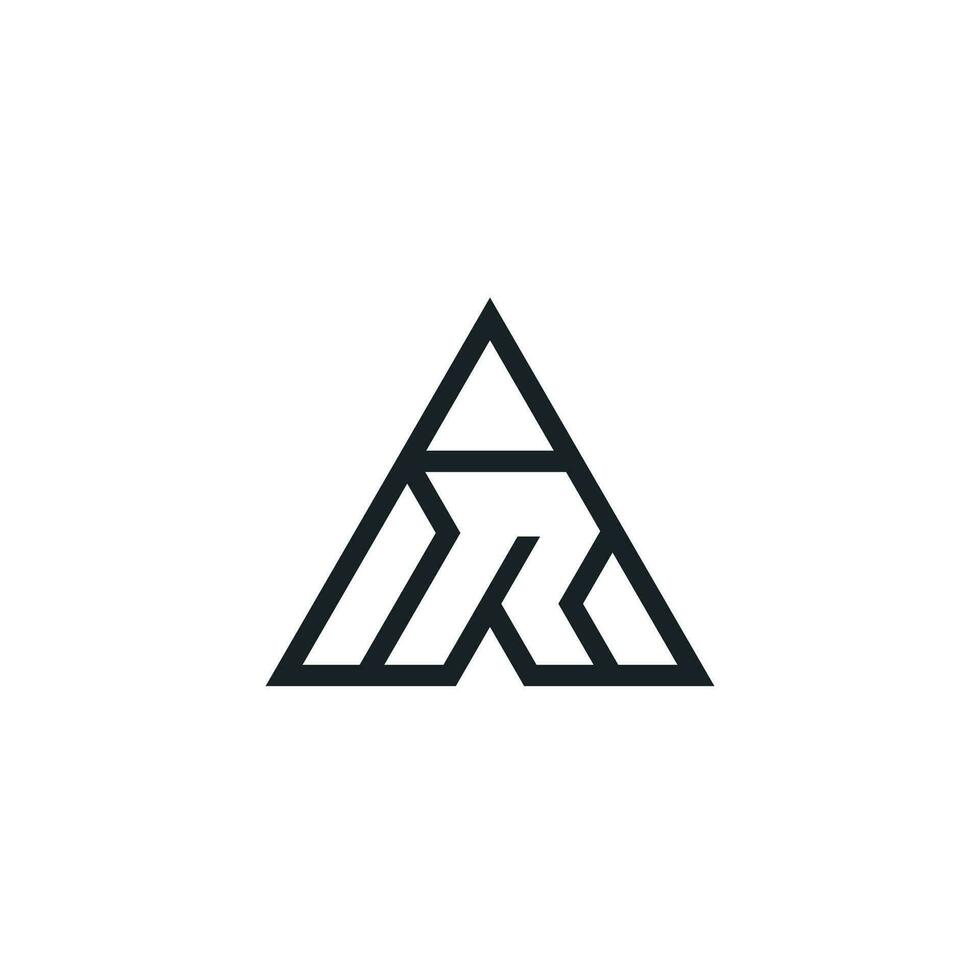 Brief ar oder ra Logo vektor