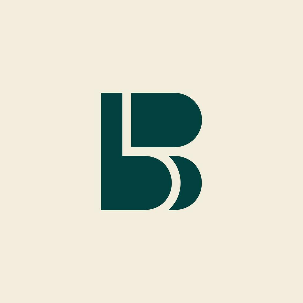 brev bb eller dubbel- b logotyp vektor
