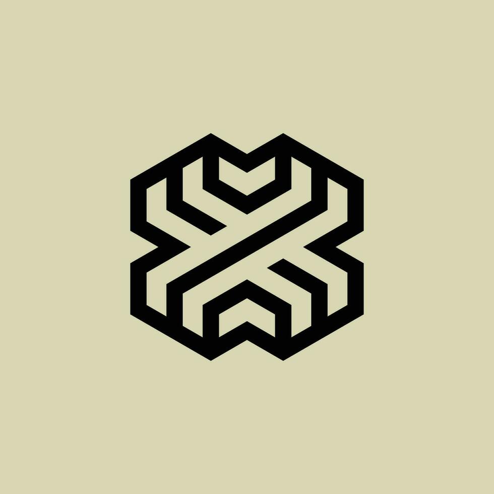 första brev xx eller 2x monogram logotyp vektor
