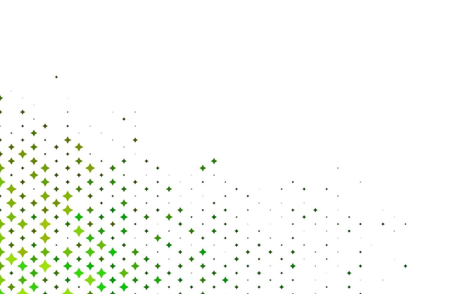 hellgrüne, gelbe Vektorvorlage mit Himmelssternen. vektor