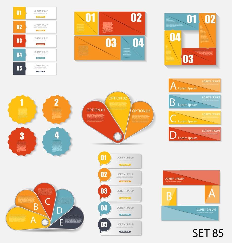 Sammlung von Infografik-Vorlagen für Geschäftsvektorillustrationen vektor