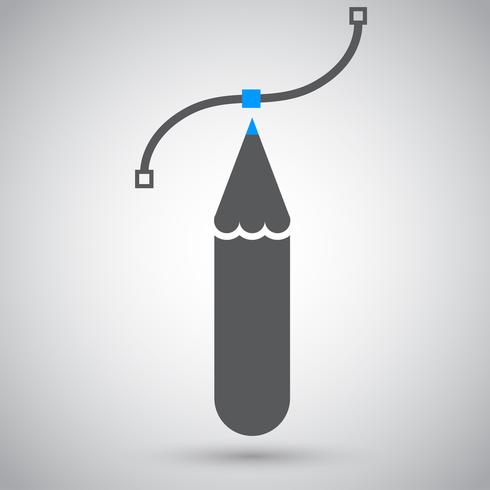 Stift / Bleistift-Symbol, flaches Design vektor