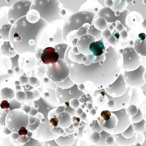 Färgglada och vita bubblor bakgrund, vektor