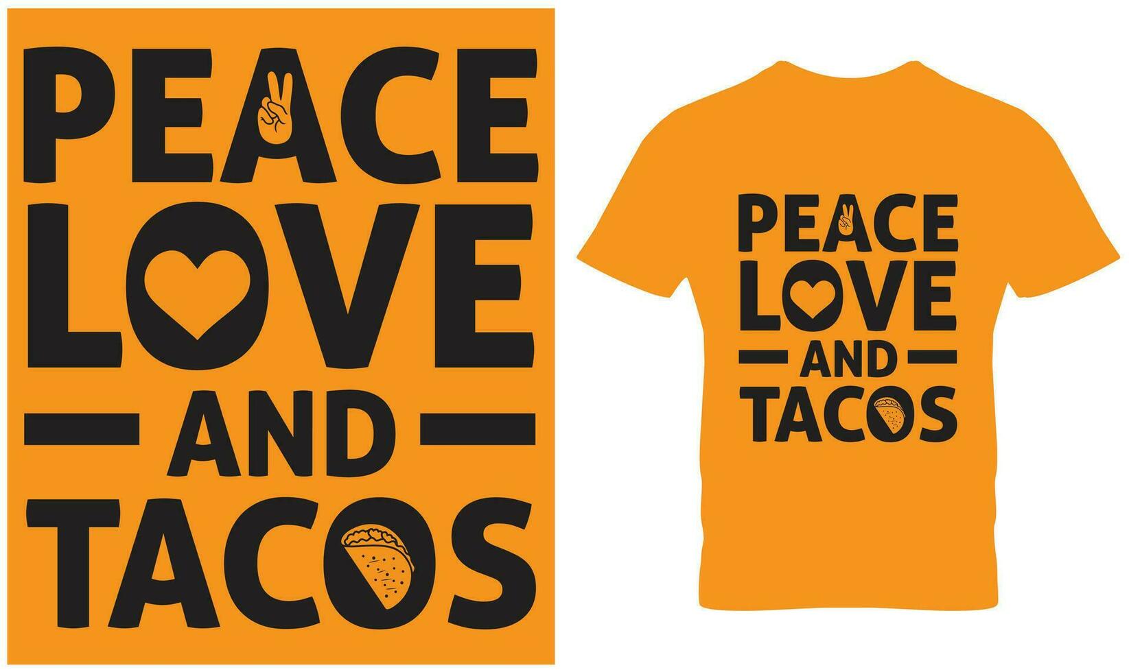 Tacos T-Shirt Design Vektor Grafik.