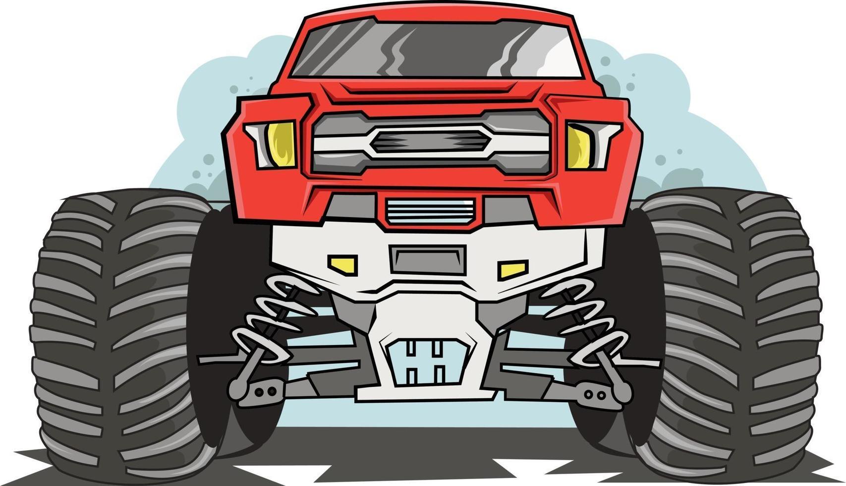 der große Monstertruck im Gelände vektor