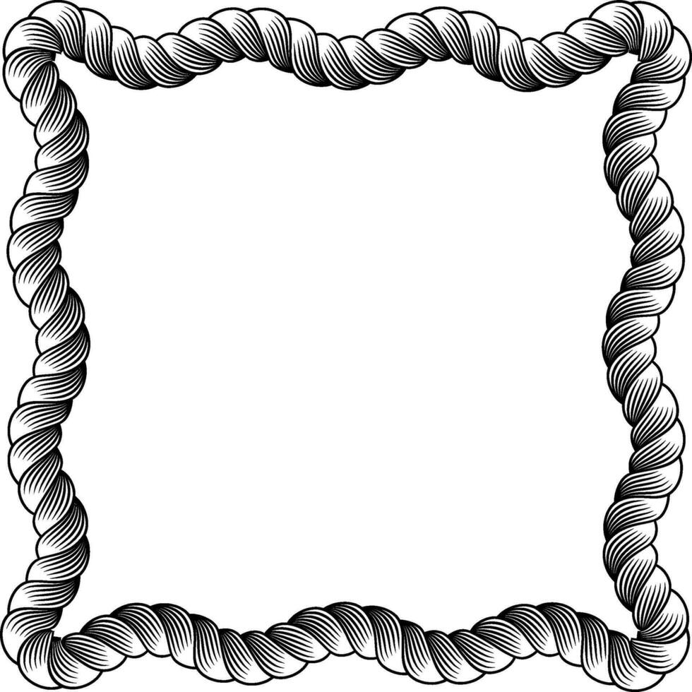 Seil Kringel Rahmen vektor