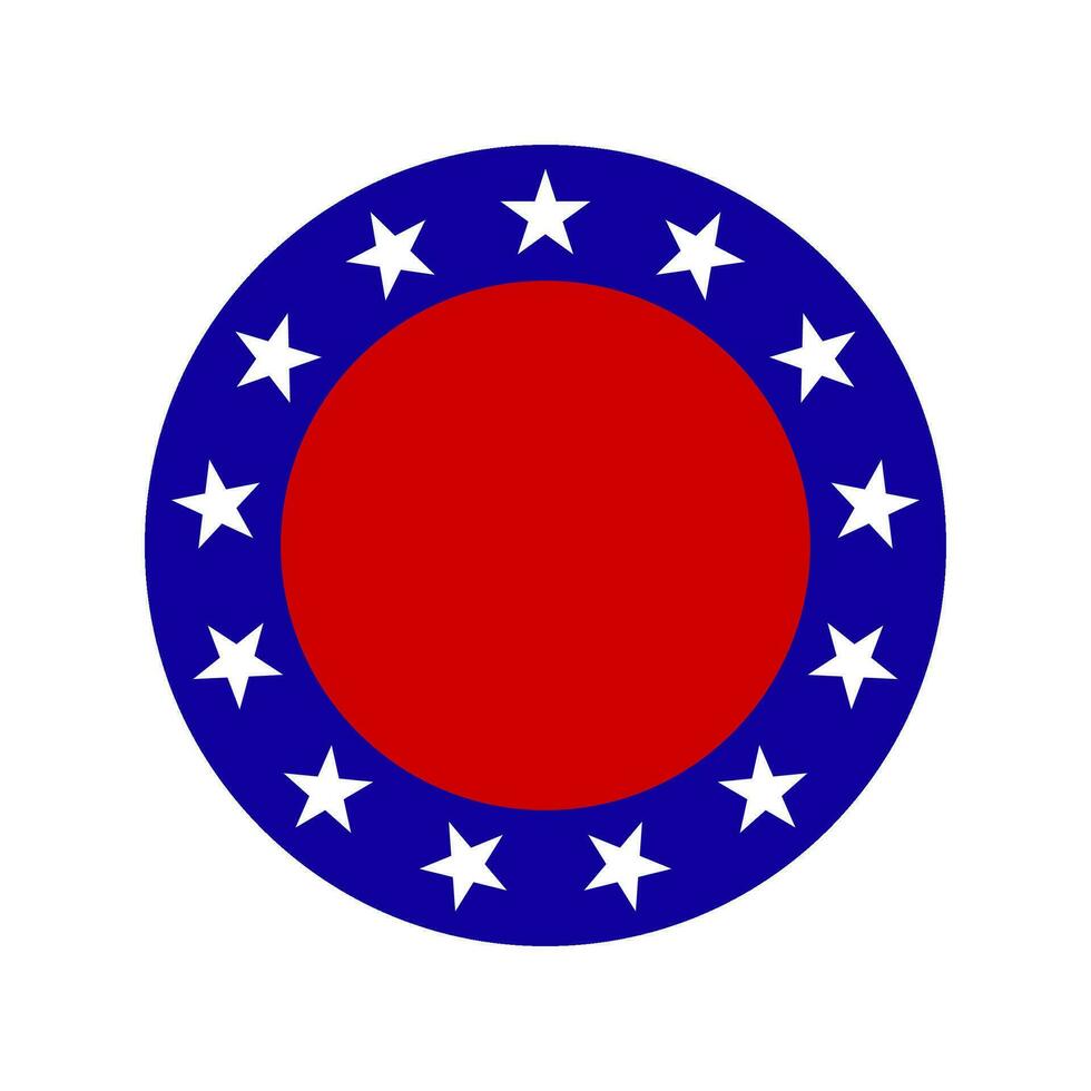 runda amerikan flagga ram vektor