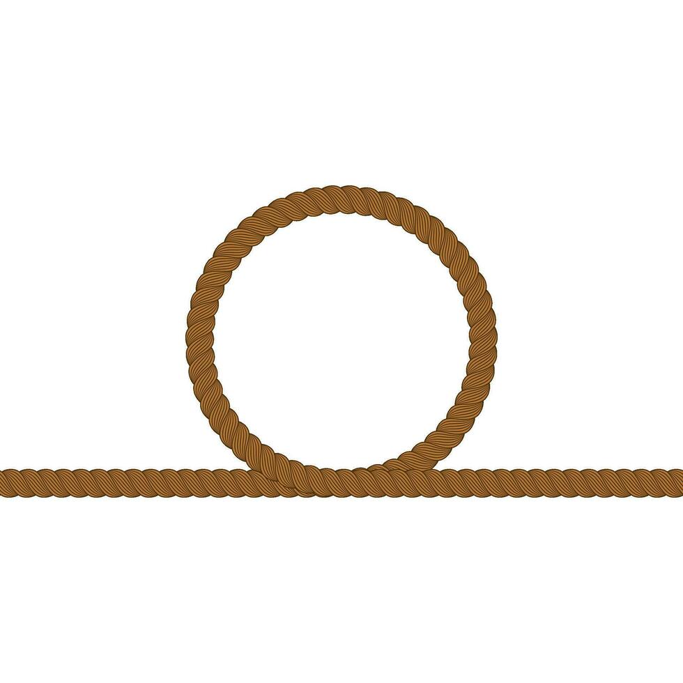 brun snara linje gräns rep vektor