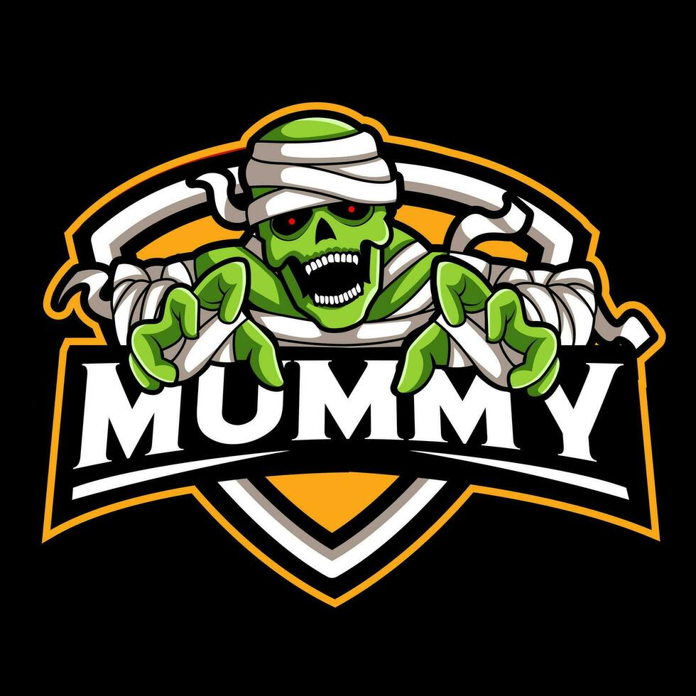 Mama Maskottchen Esport Spielen Logo Design vektor