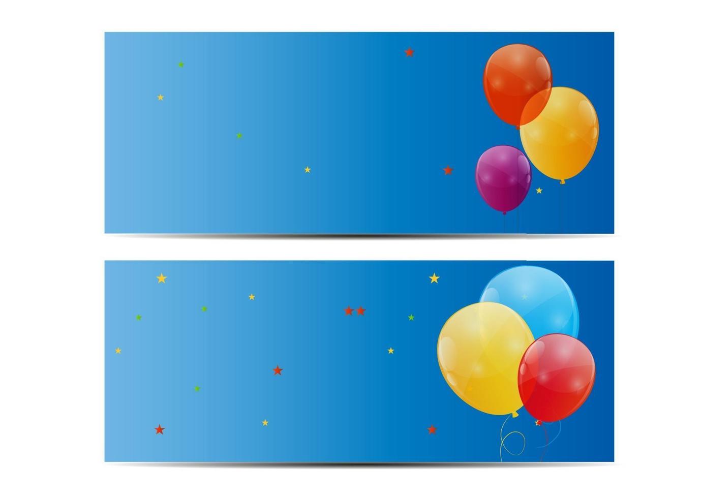 Farbe glänzende Ballons Karte Hintergrund Vektor-Illustration vektor