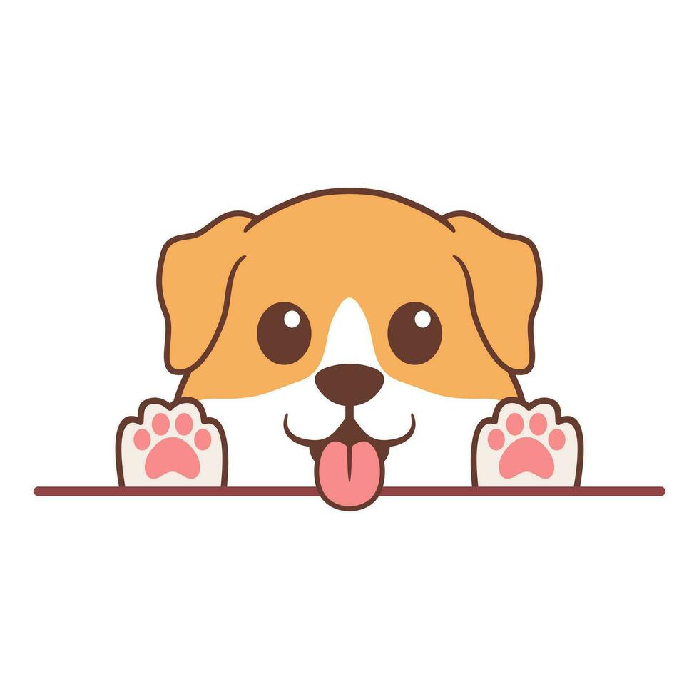 süß Shiba inu Hund winken Pfote Karikatur Vektor Illustration