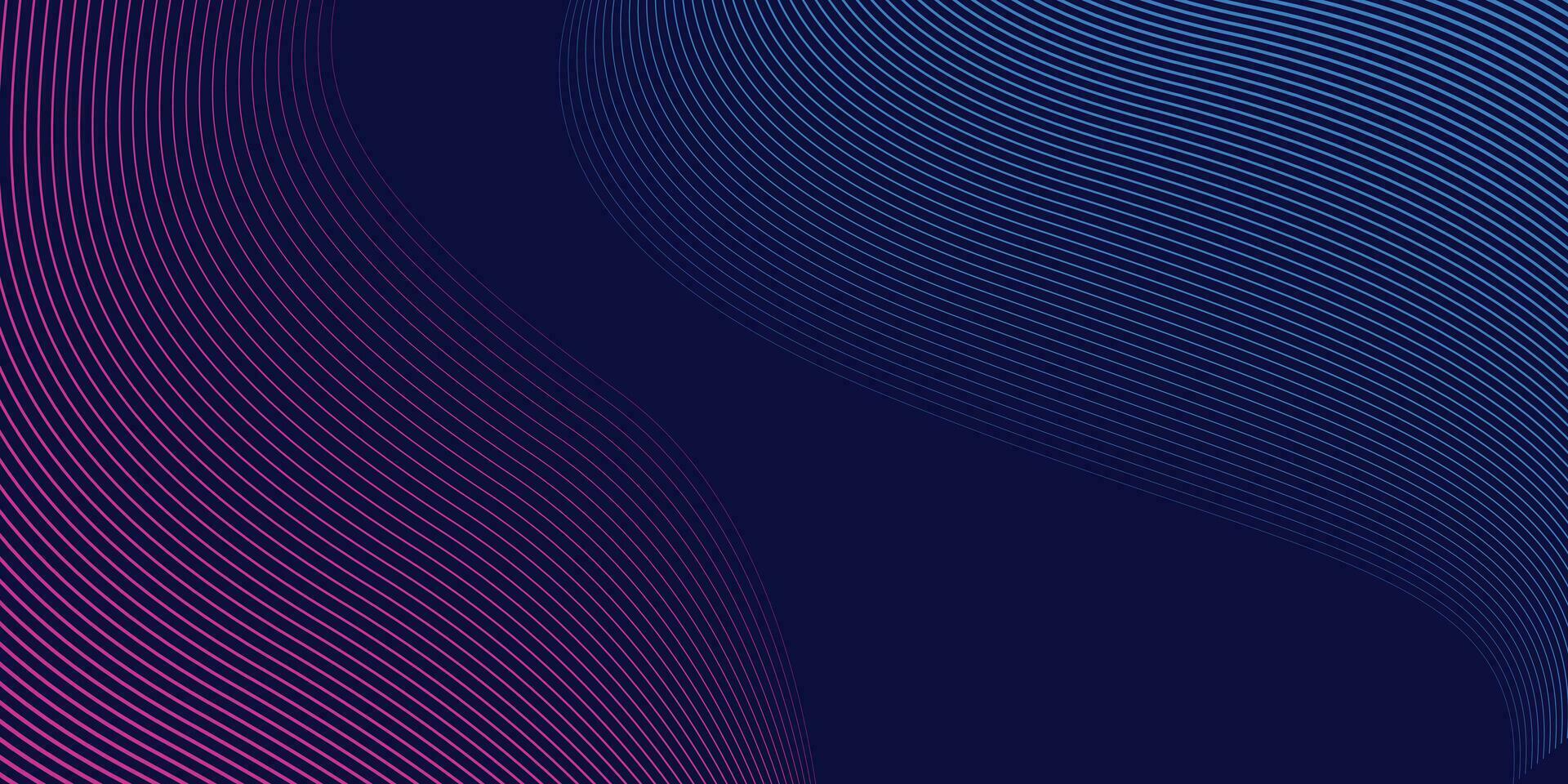 abstrakt bunt Technologie Linie Welle Hintergrund, modern lila Blau Gradient fließend Welle Linien. futuristisch Technologie Konzept. Vektor Illustration