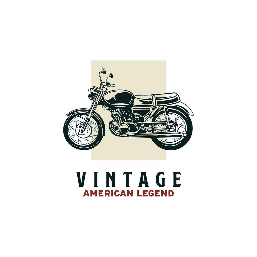 klassisk motorcykel vektor logotyp design