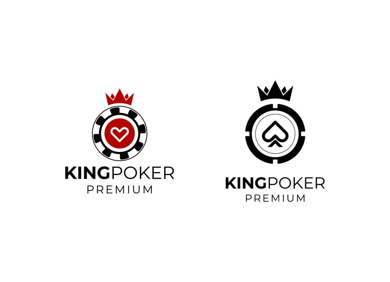 Poker Verein Logo Design. Vektor von Poker Münze Logo Element