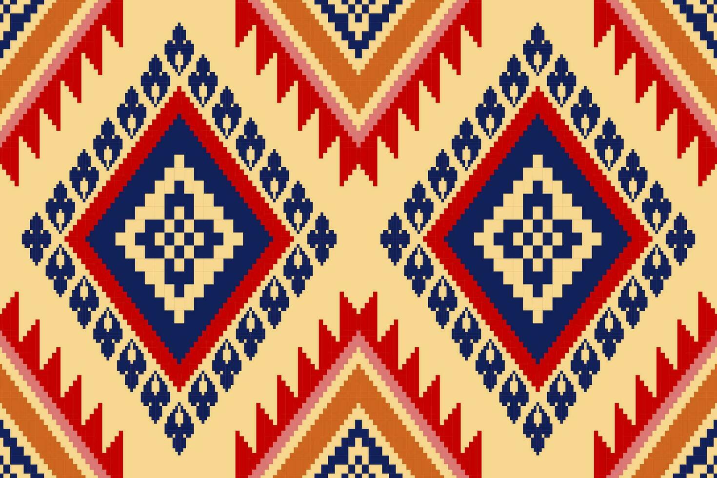 korsa sy färgrik geometrisk traditionell etnisk mönster ikat sömlös mönster abstrakt design för tyg skriva ut trasa klänning matta gardiner och sarong aztec afrikansk indisk indonesiska vektor