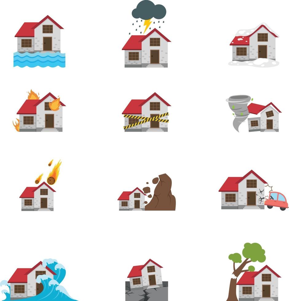 Illustration des Symbols für Naturkatastrophen vektor