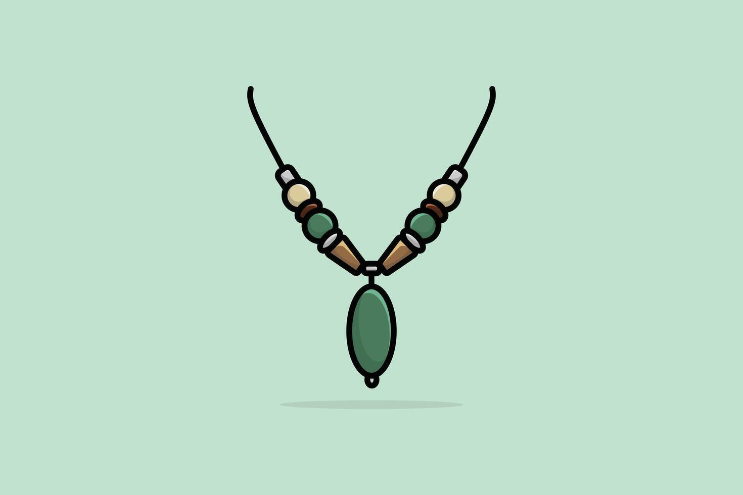 weiblich Mode elegant Perlen Halskette Vektor Illustration. Schönheit Mode Objekte Symbol Konzept. stilvoll und beiläufig modisch Halskette Vektor Design.